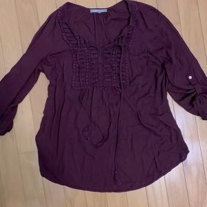 Maternity maroon top size large